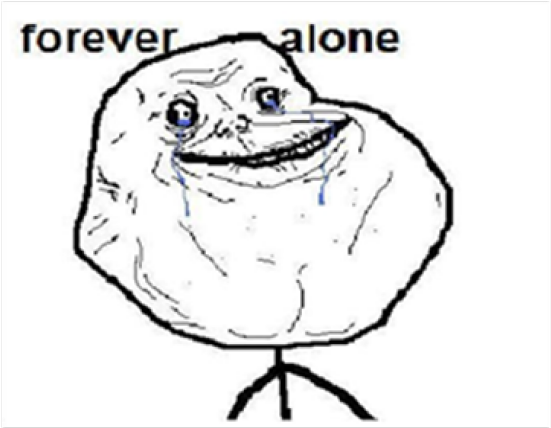 Forever Alone Meme PNG image