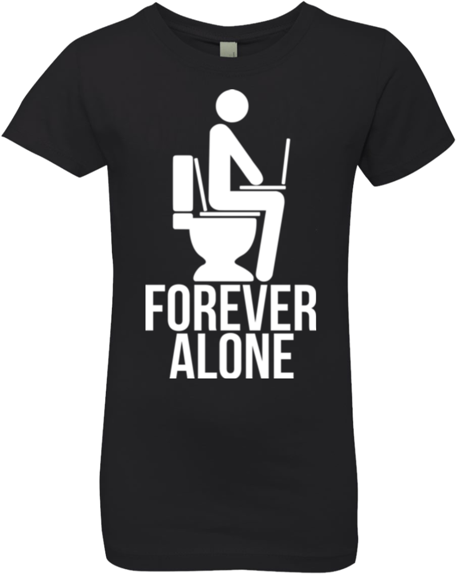 Forever Alone T Shirt Design PNG image