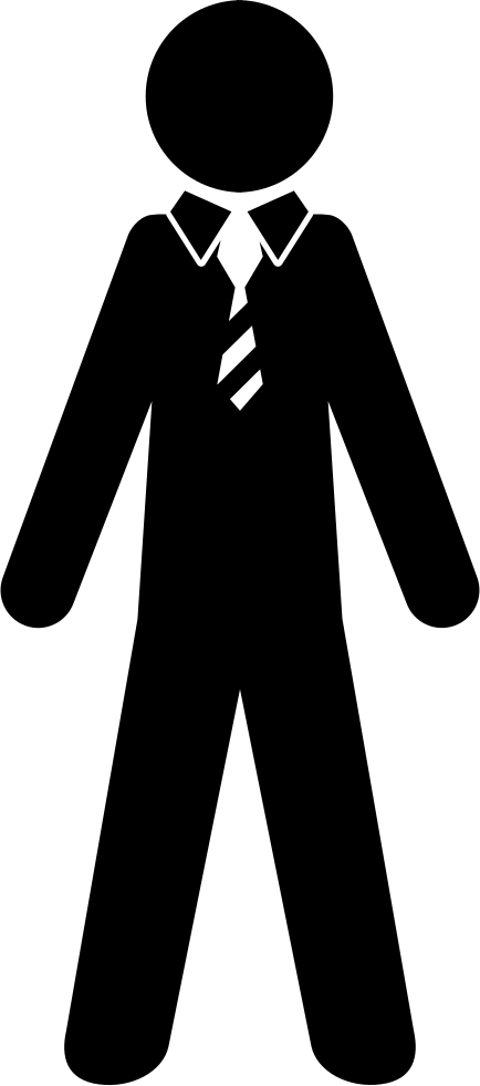 Formal Suit Icon Silhouette PNG image