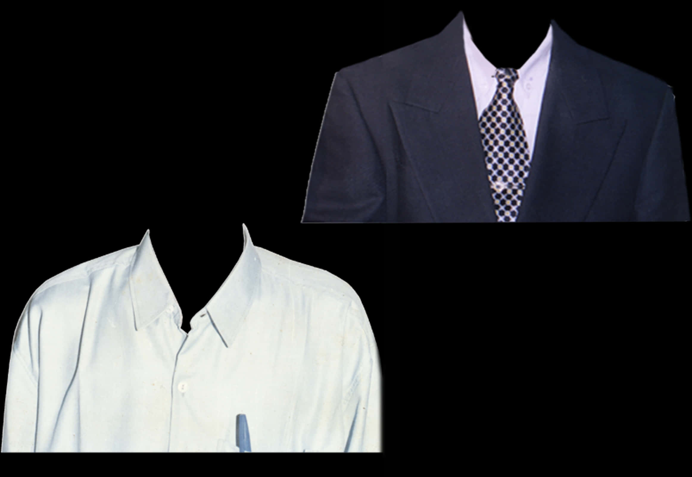 Formal Suitand Shirt Display PNG image