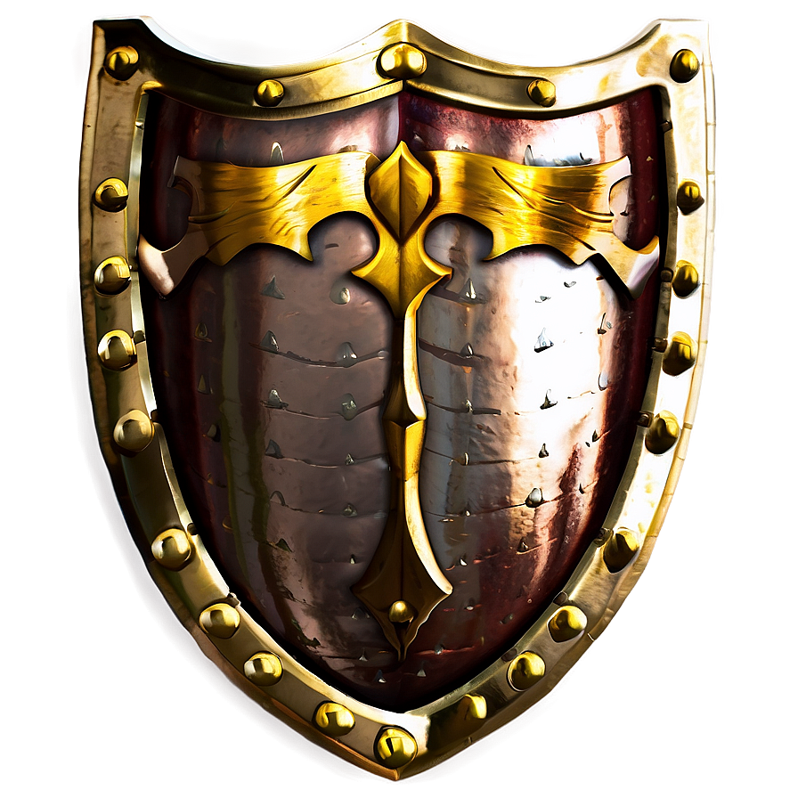 Fortified Gold Shield Png 06282024 PNG image