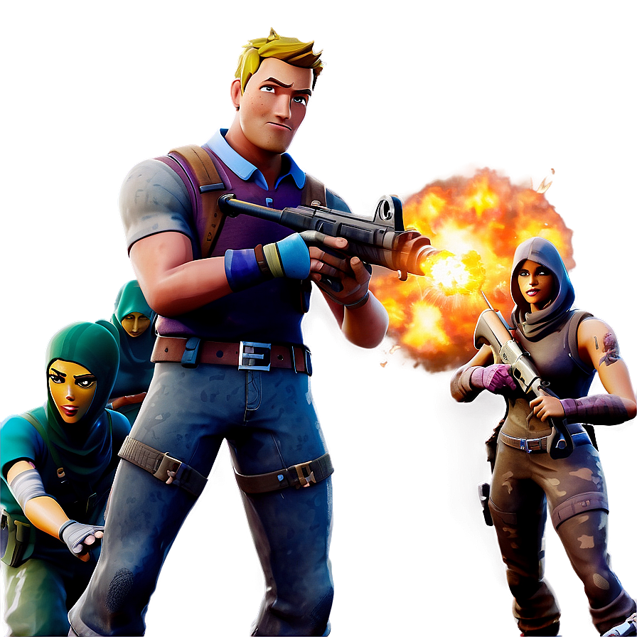 Fortnite Battle Scene Png 05032024 PNG image