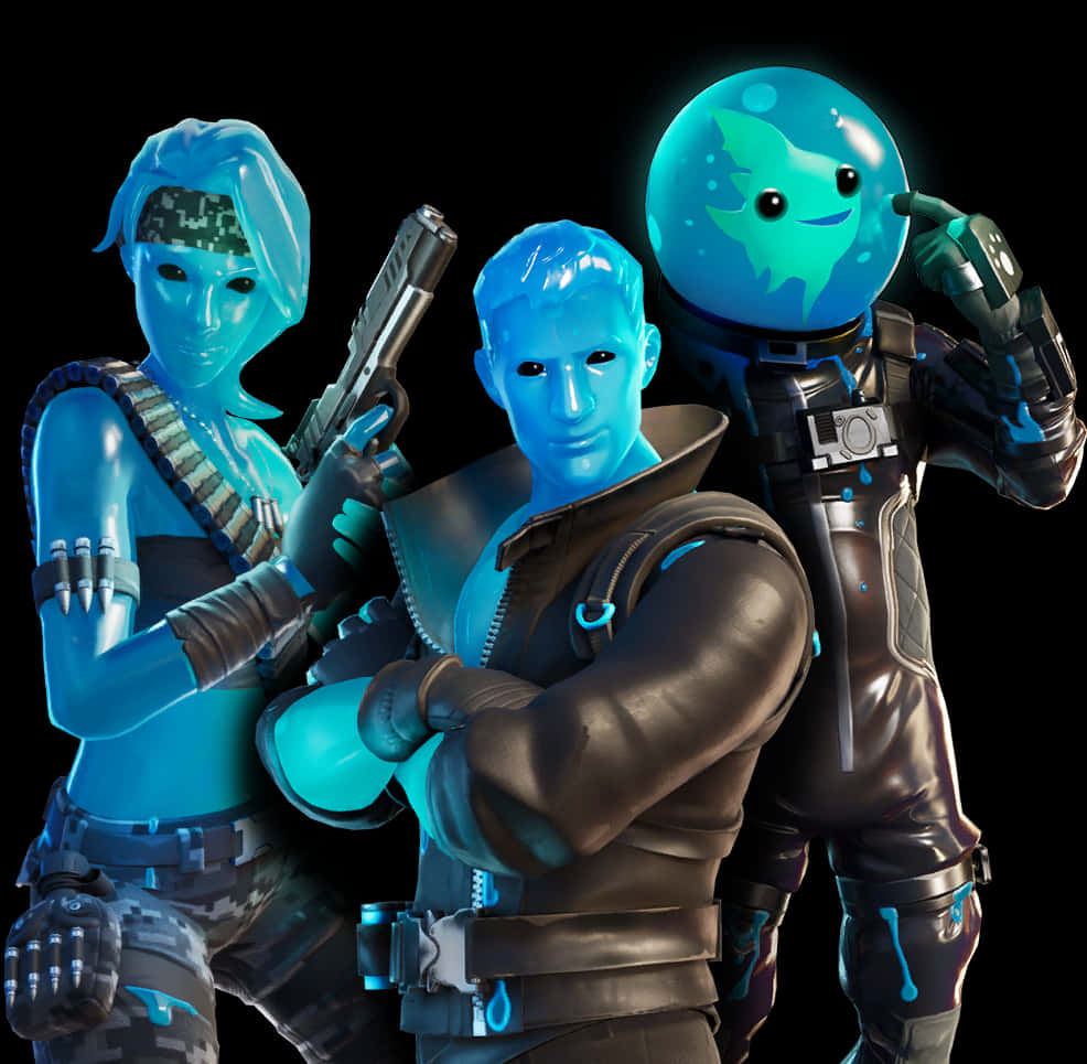 Fortnite Blue Squad Characters PNG image
