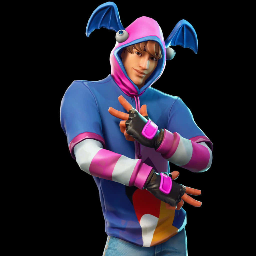 Fortnite Bunny Hoodie Character Pose PNG image