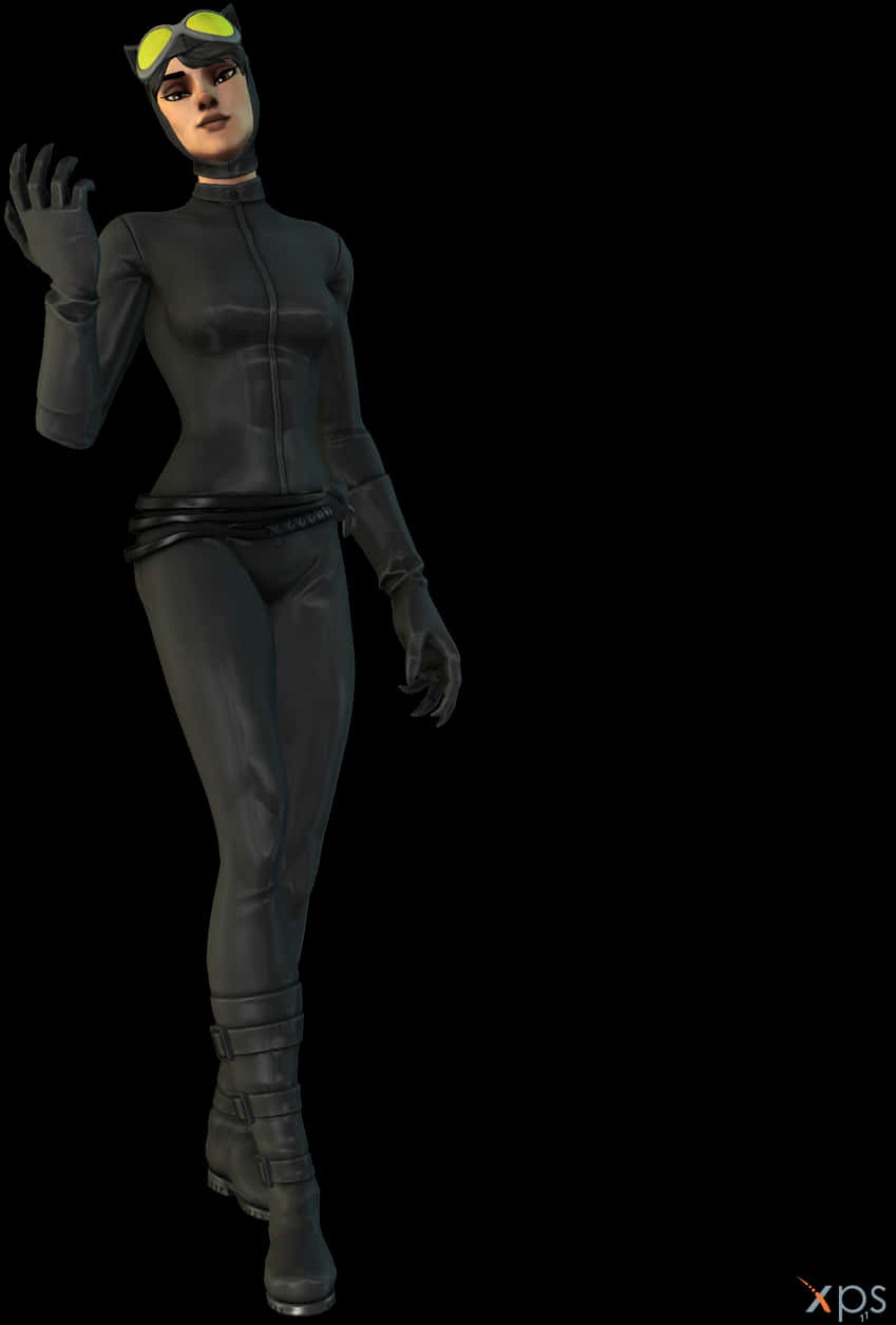 Fortnite Female Character Stealth Pose PNG image