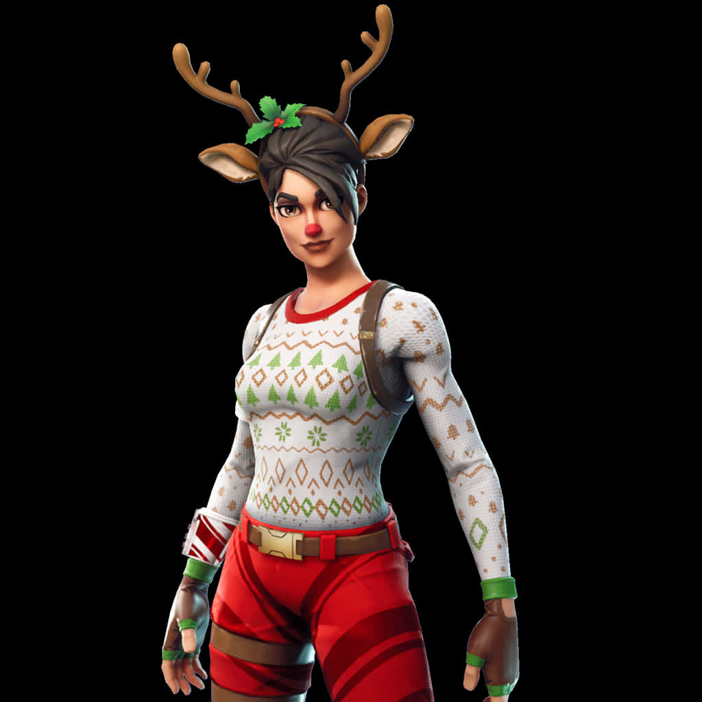 Fortnite Holiday Skin Reindeer Antlers PNG image