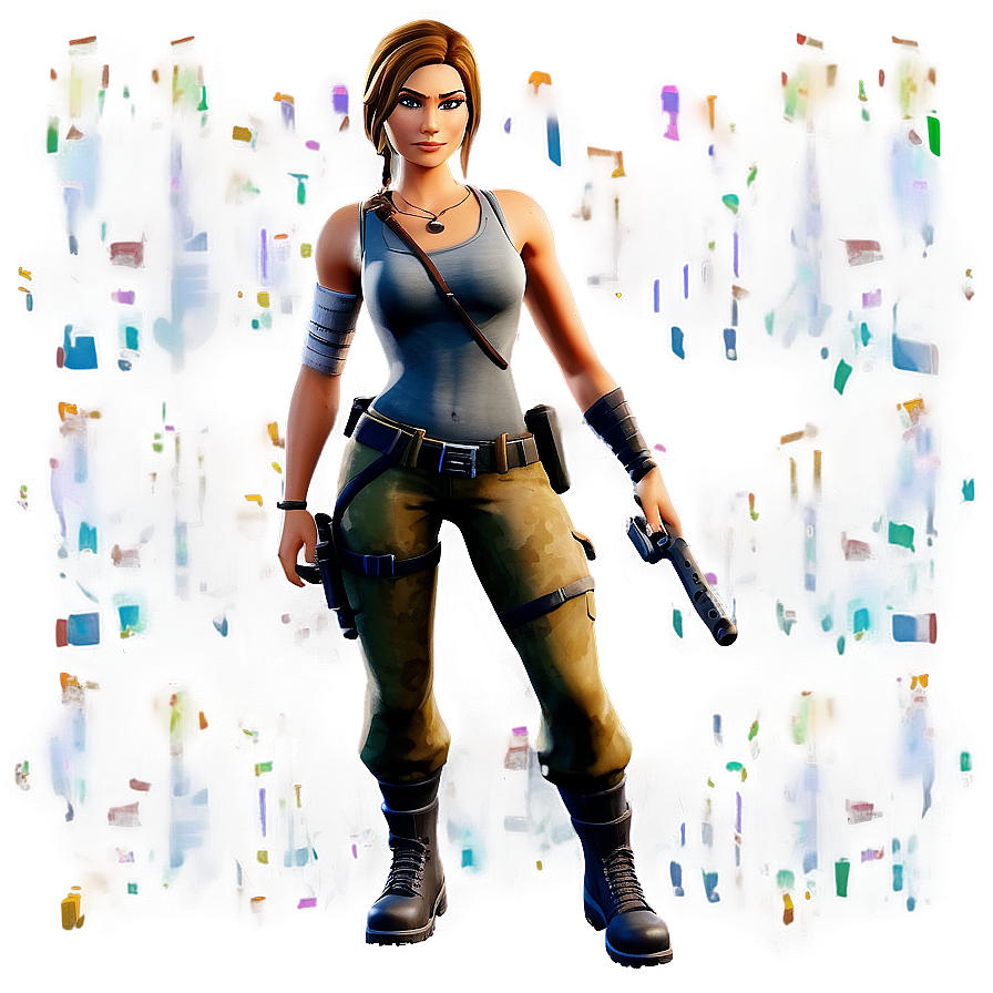 Fortnite Lara Croft Signature Look Png 6 PNG image