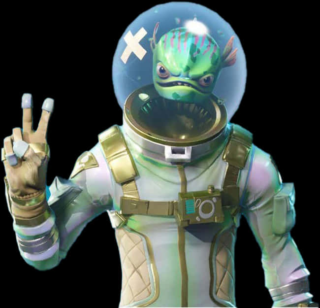 Fortnite Leviathan Skin Peace Sign PNG image