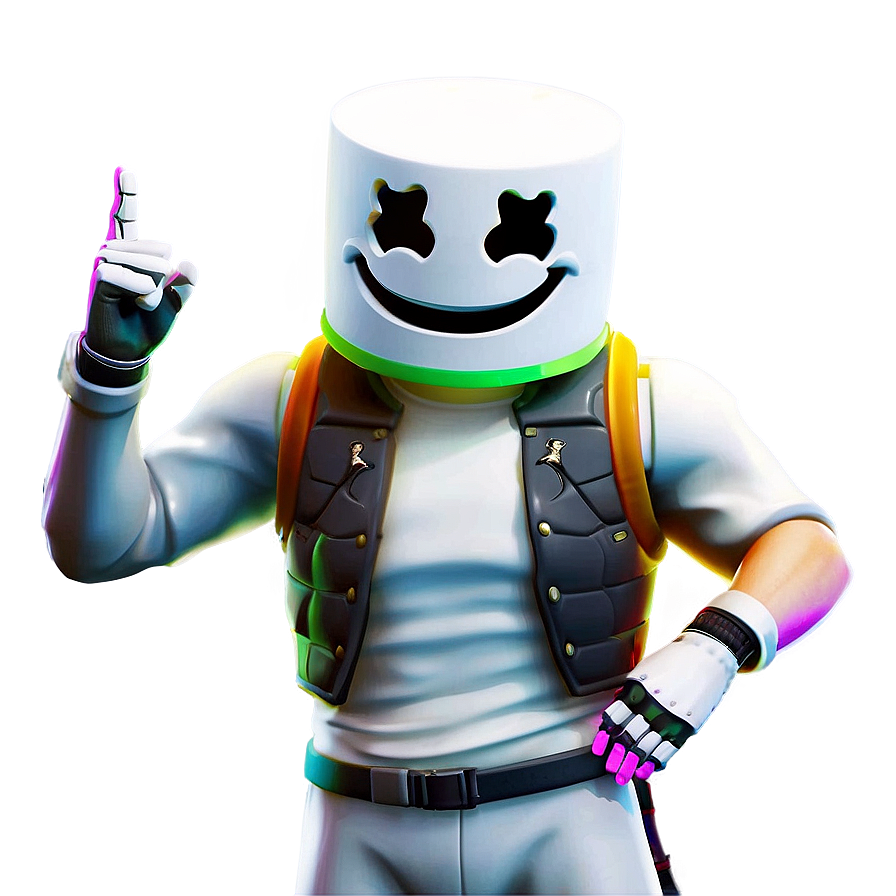 Fortnite Marshmello Gameplay Png 06252024 PNG image