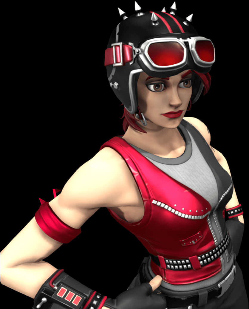 Fortnite Red Helmet Character PNG image