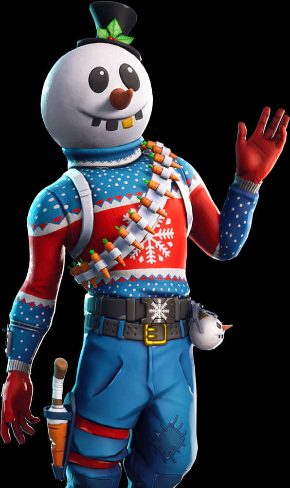 Fortnite Snowmando Outfit PNG image