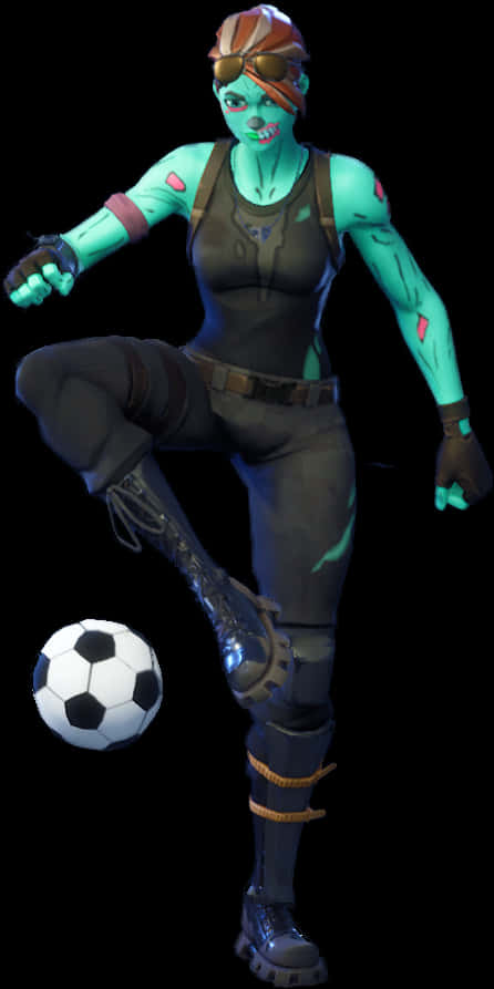 Fortnite Zombie Soccer Player Skin PNG image