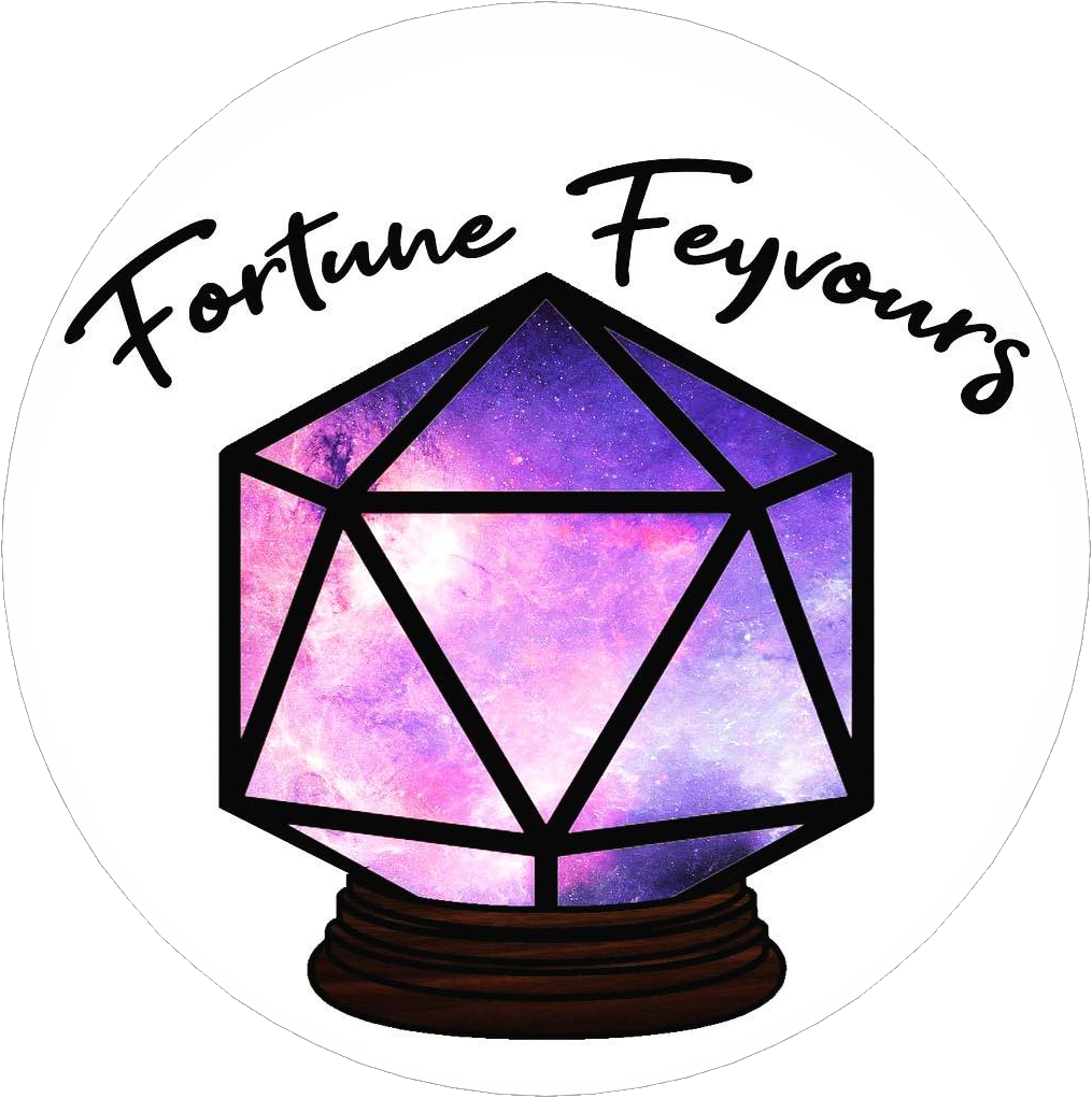 Fortune Favours D20 Crystal Ball Design PNG image