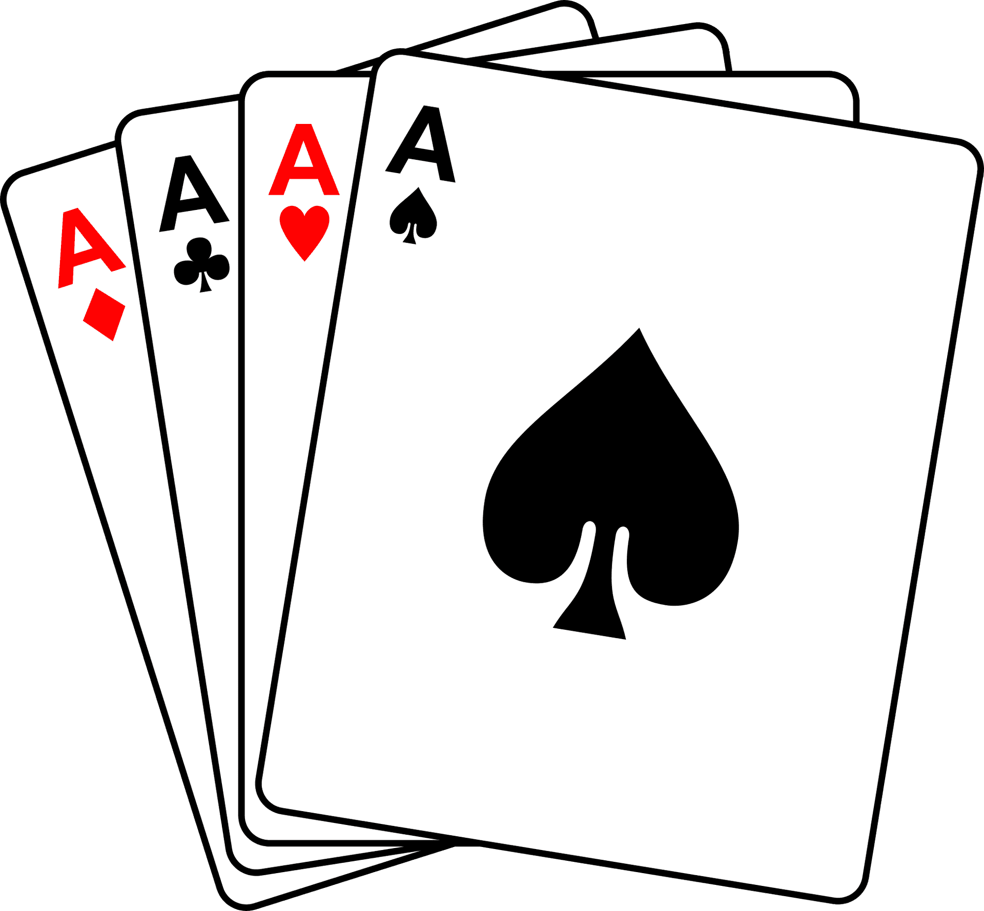 Four Aces Poker Hand PNG image