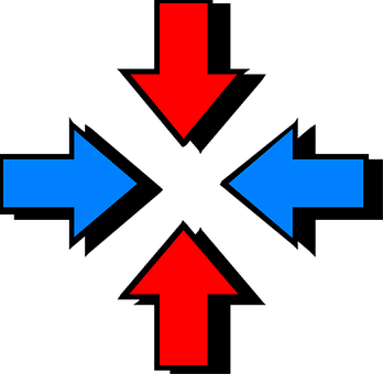 Four Directional Arrows Graphic PNG image