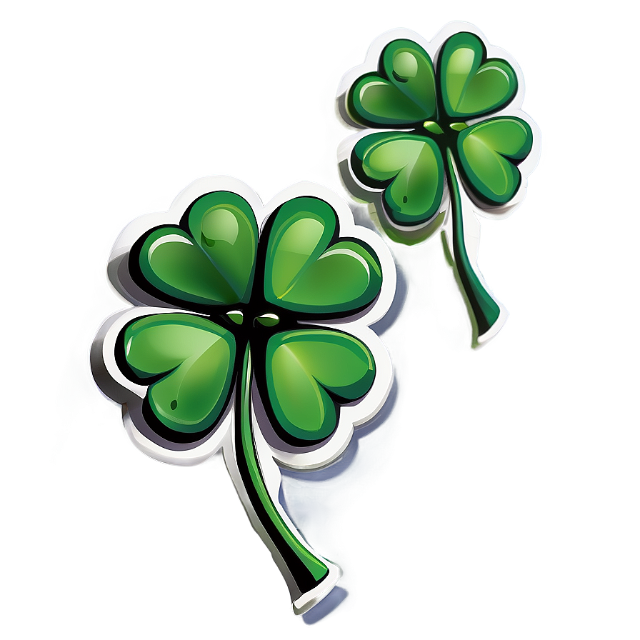 Four Leaf Clover Badge Png 49 PNG image