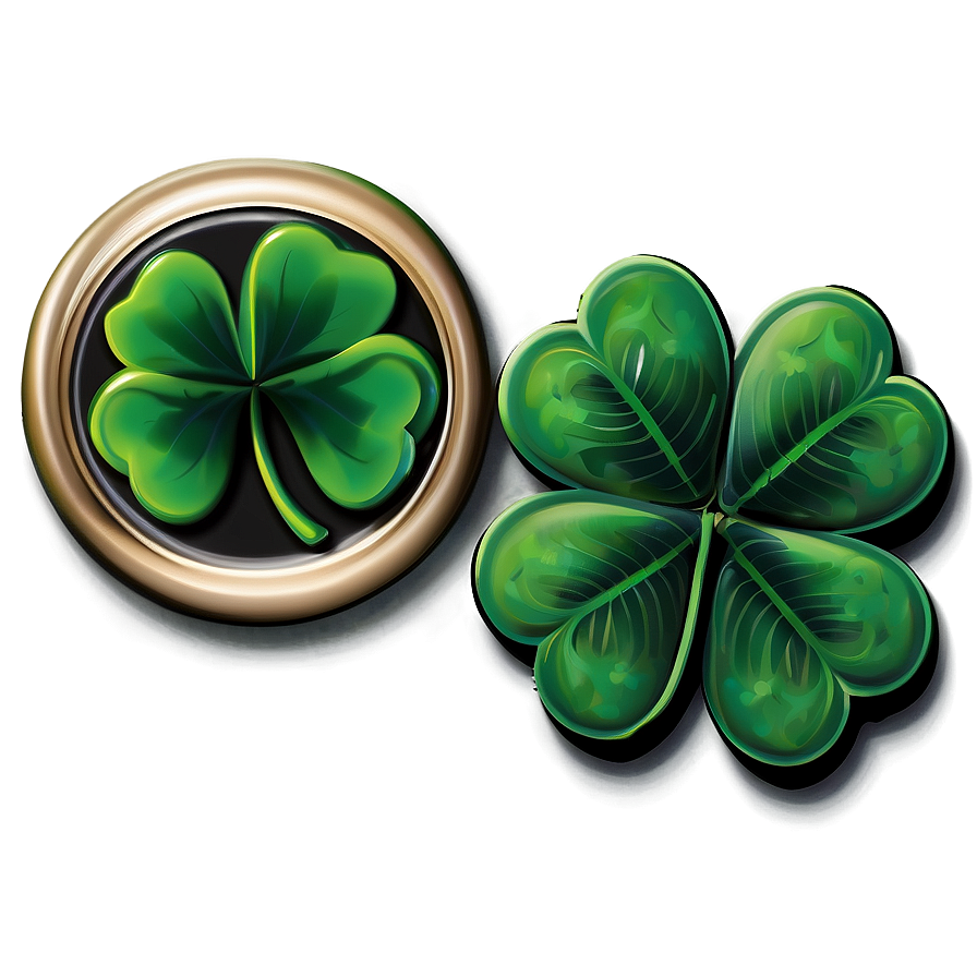 Four Leaf Clover Badge Png Tiy PNG image