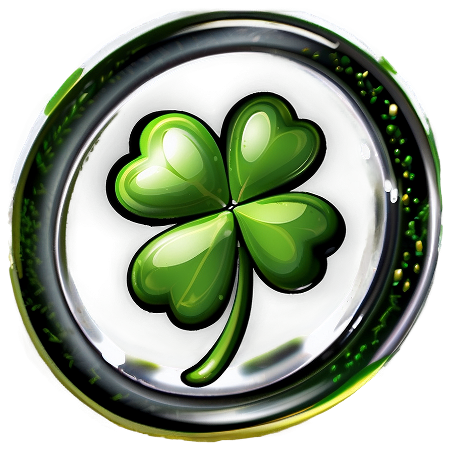 Four Leaf Clover With Dew Png Vew5 PNG image