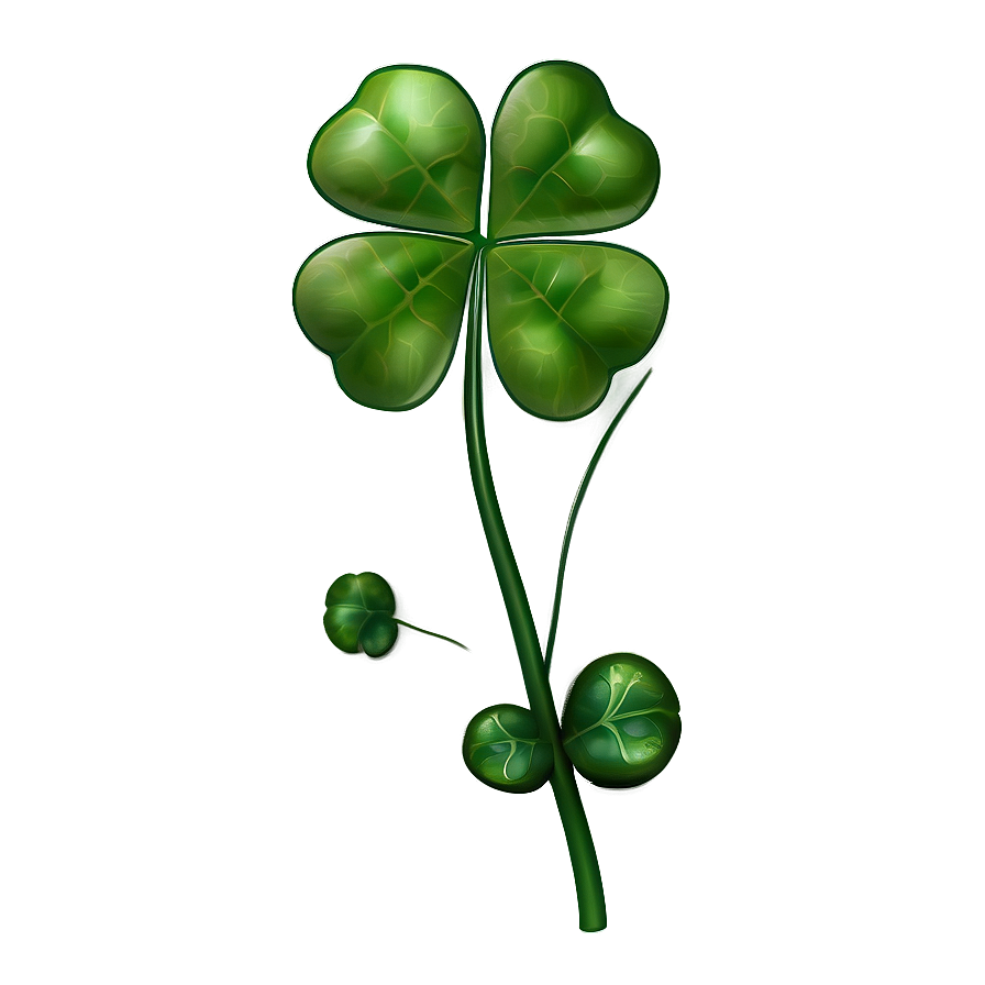 Four Leaf Clover With Stem Png Xcs19 PNG image