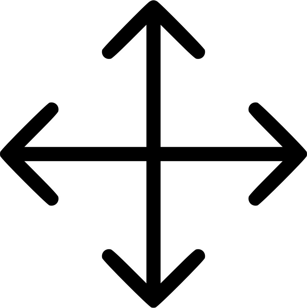 Four Way Directional Arrows PNG image