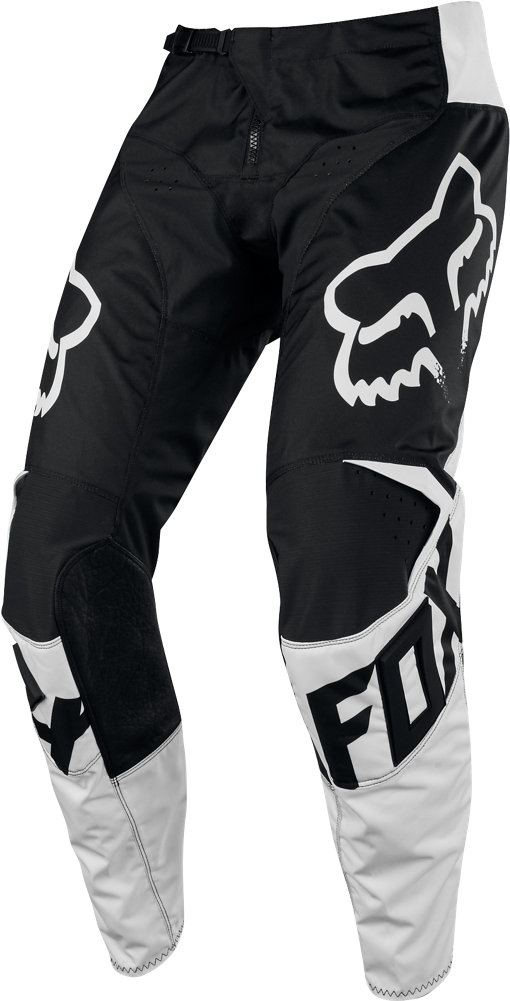 Fox Motocross Pants Black White PNG image