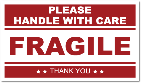 Fragile Handle With Care Label PNG image