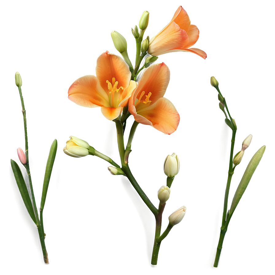 Fragrant Orange Freesia Png 87 PNG image