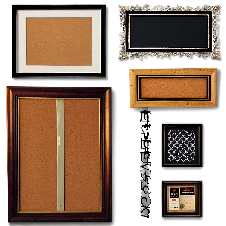 Framed Cork Board Selections Png Svq PNG image