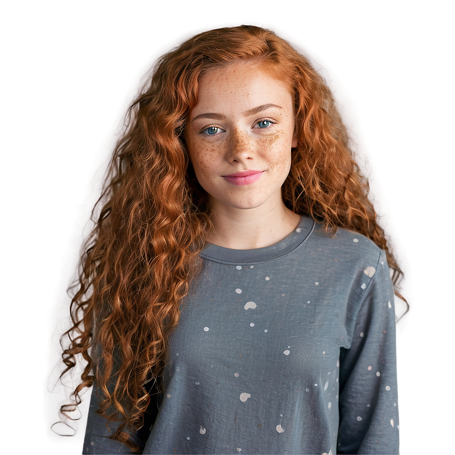 Freckles And Curly Hair Png 06122024 PNG image