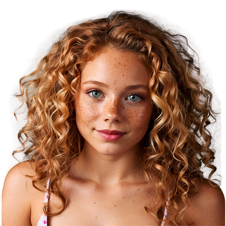 Freckles And Curly Hair Png Cfq18 PNG image