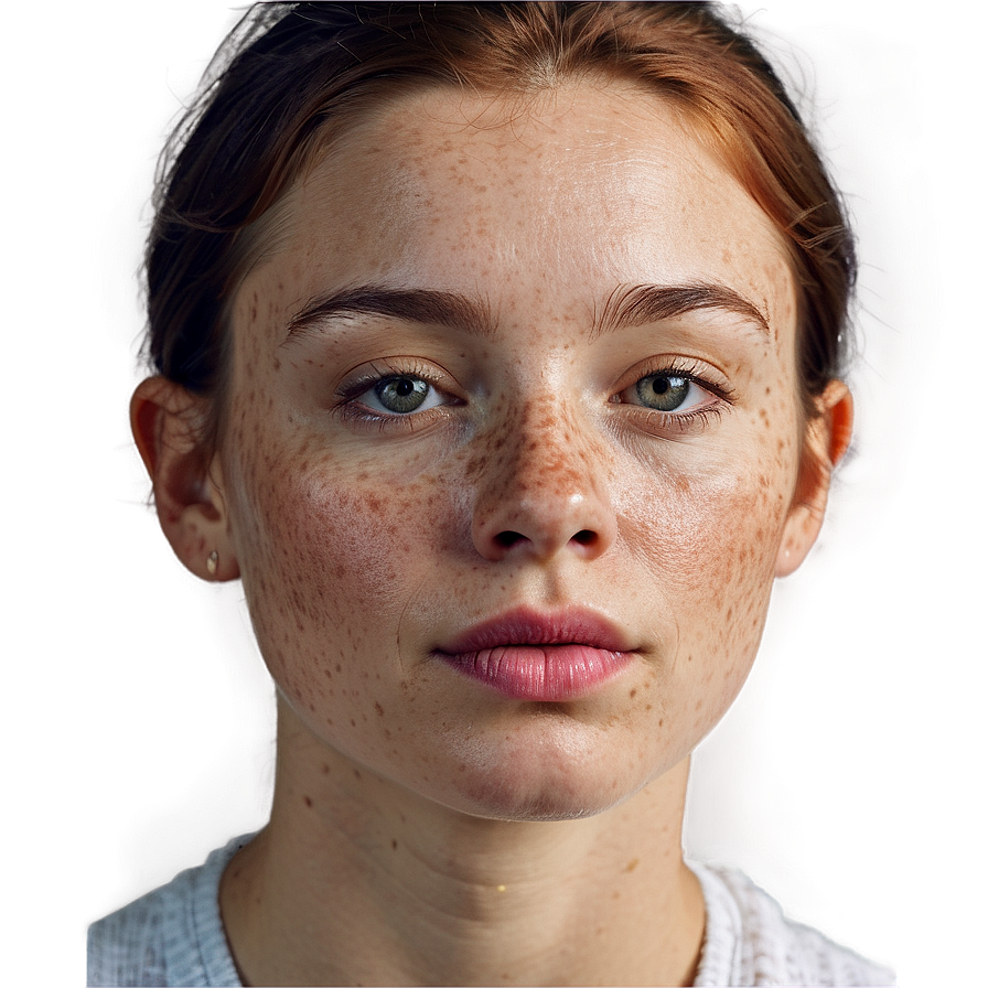 Freckles Beauty Portrait Png 06122024 PNG image