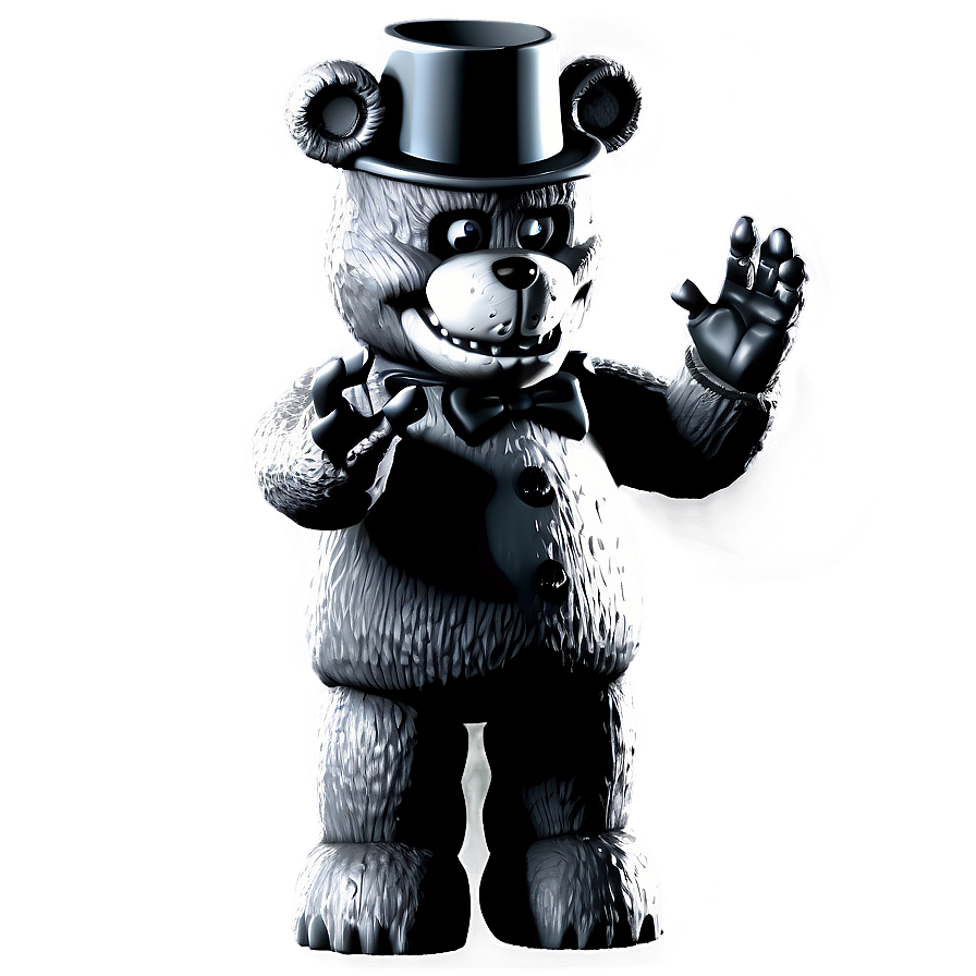 Freddy Fazbear Black And White Png Pxm37 PNG image