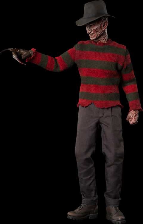 Freddy Krueger Standing Pose PNG image