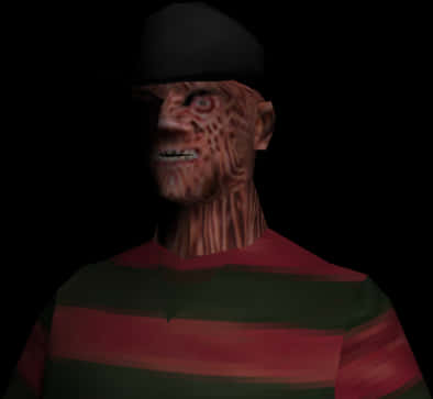 Freddy Krueger3 D Model PNG image