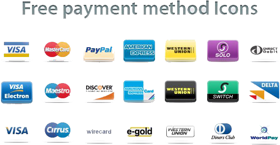 Free Payment Method Icons Collection PNG image