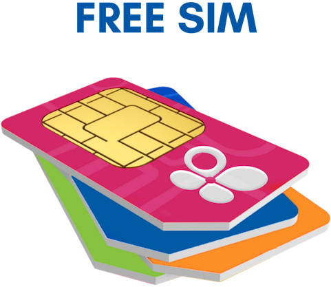 Free S I M Card Stack Promotion PNG image