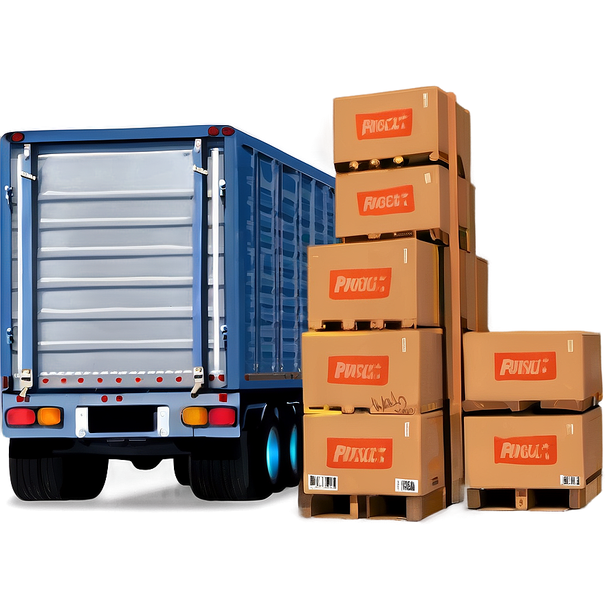 Freight Truck Illustration Png 06272024 PNG image