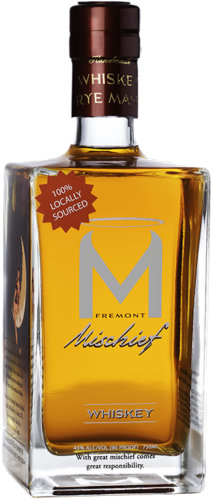 Fremont Mischief Rye Whiskey Bottle PNG image