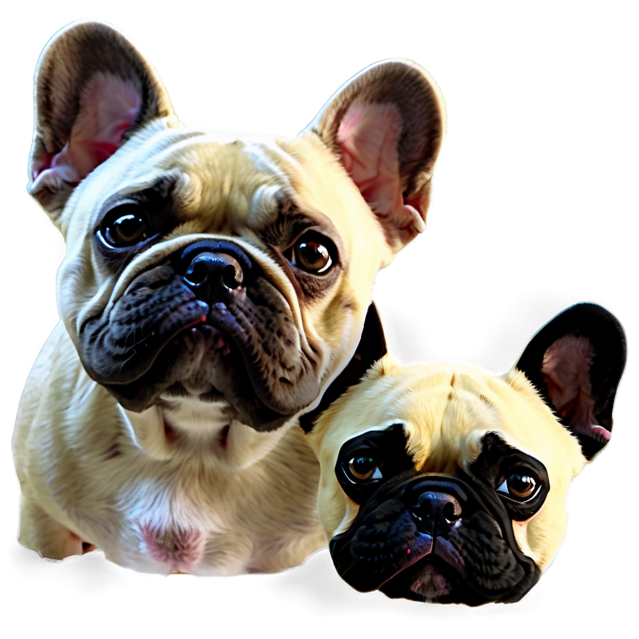 French Bulldog Family Png 06202024 PNG image