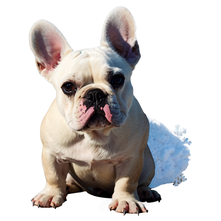 French Bulldog In Snow Png Nks PNG image