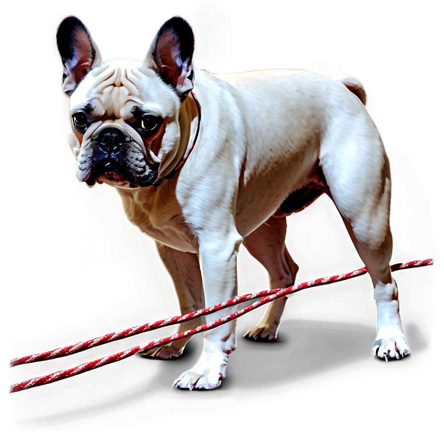 French Bulldog On Leash Png 06202024 PNG image