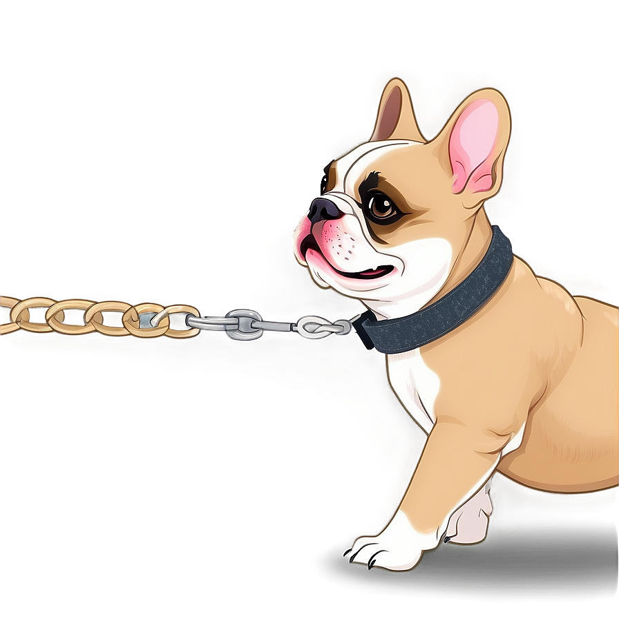 French Bulldog On Leash Png Lcv PNG image