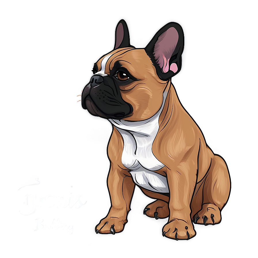 French Bulldog Outline Png 06202024 PNG image