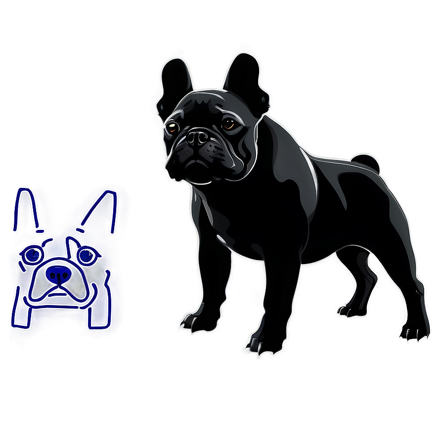 French Bulldog Outline Png Bqf12 PNG image