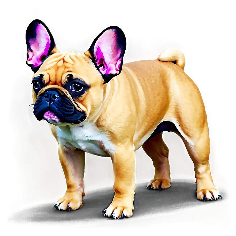 French Bulldog With Bow Png 06202024 PNG image