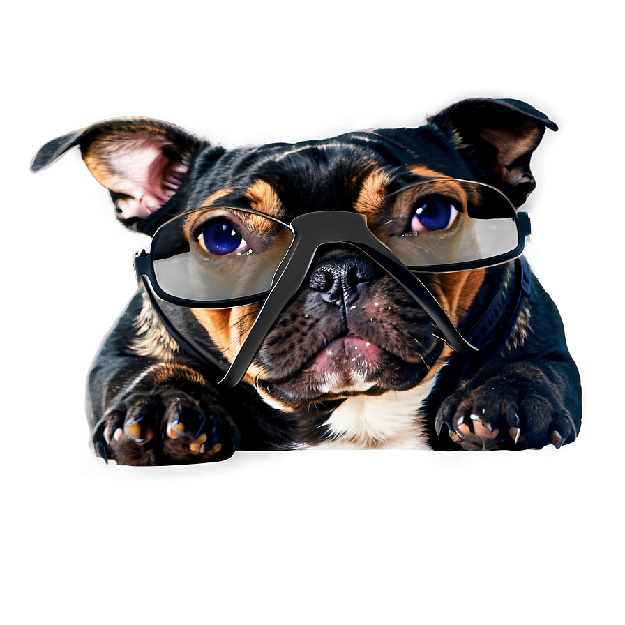 French Bulldog With Glasses Png Dot6 PNG image