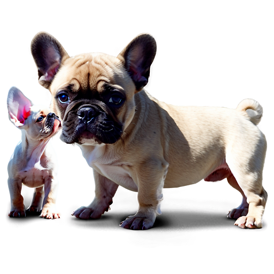 French Bulldog With Puppies Png Oso PNG image