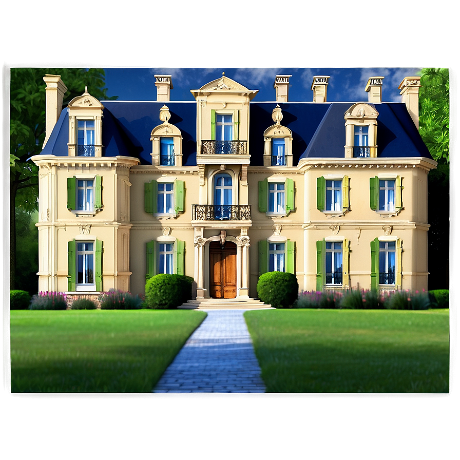 French Chateau Elegance Png 60 PNG image