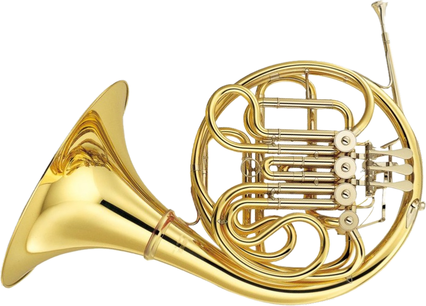 French Horn Musical Instrument PNG image