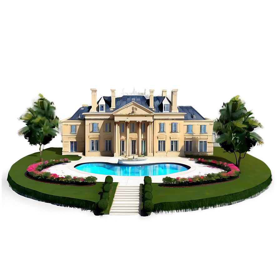 French Mansion Elegance Png 84 PNG image